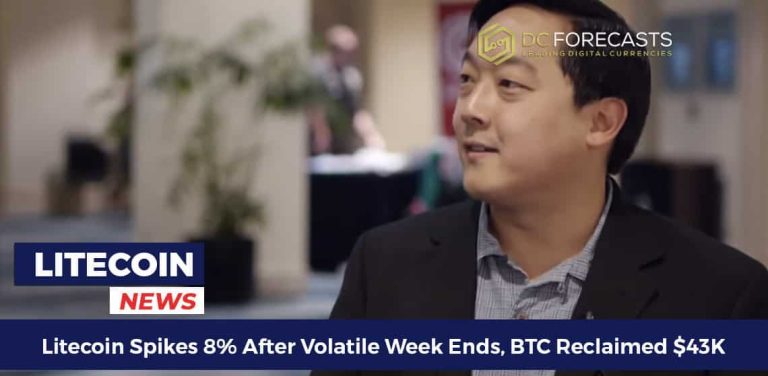 Litecoin Spikes 8% After Volatile Week Ends, BTC Reclaimed $43K